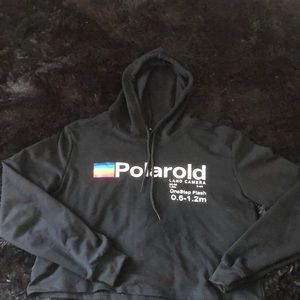 ➰BLACK POLAROID CROP TOP➰